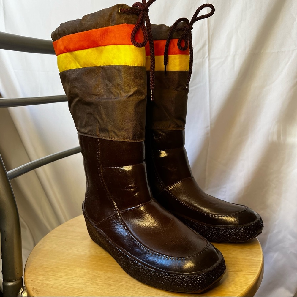 VINTAGE  WATERPROOF INSULATED WINTER BOOTS 70”s size 7 USA MADE !